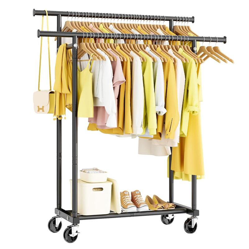 Dubbele stokke kledingstuk rek